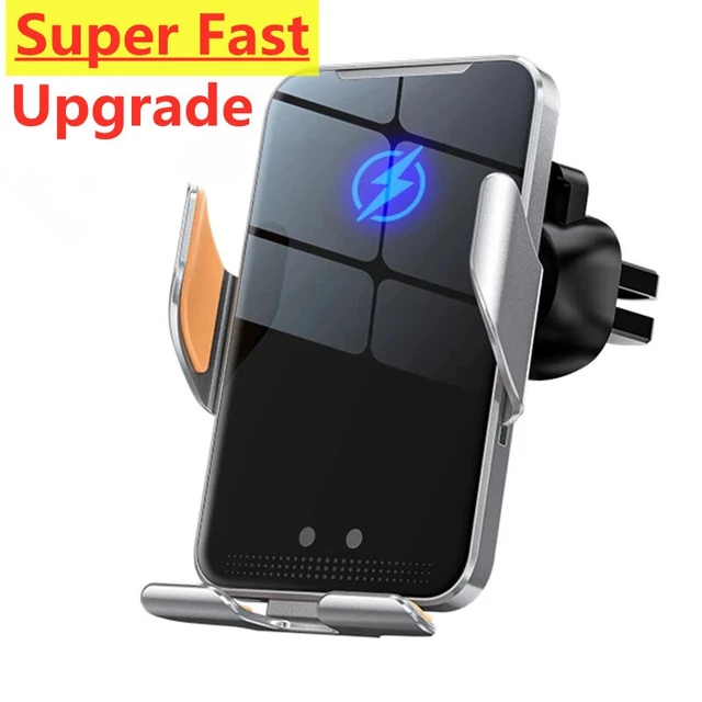 Chargeur Sans Fil Rapide Voiture, Qi Chargeur Auto Sans Fil 2 en 1 Support  Téléphone Voiture Chargeur à Induction pour iPhone Xs Max