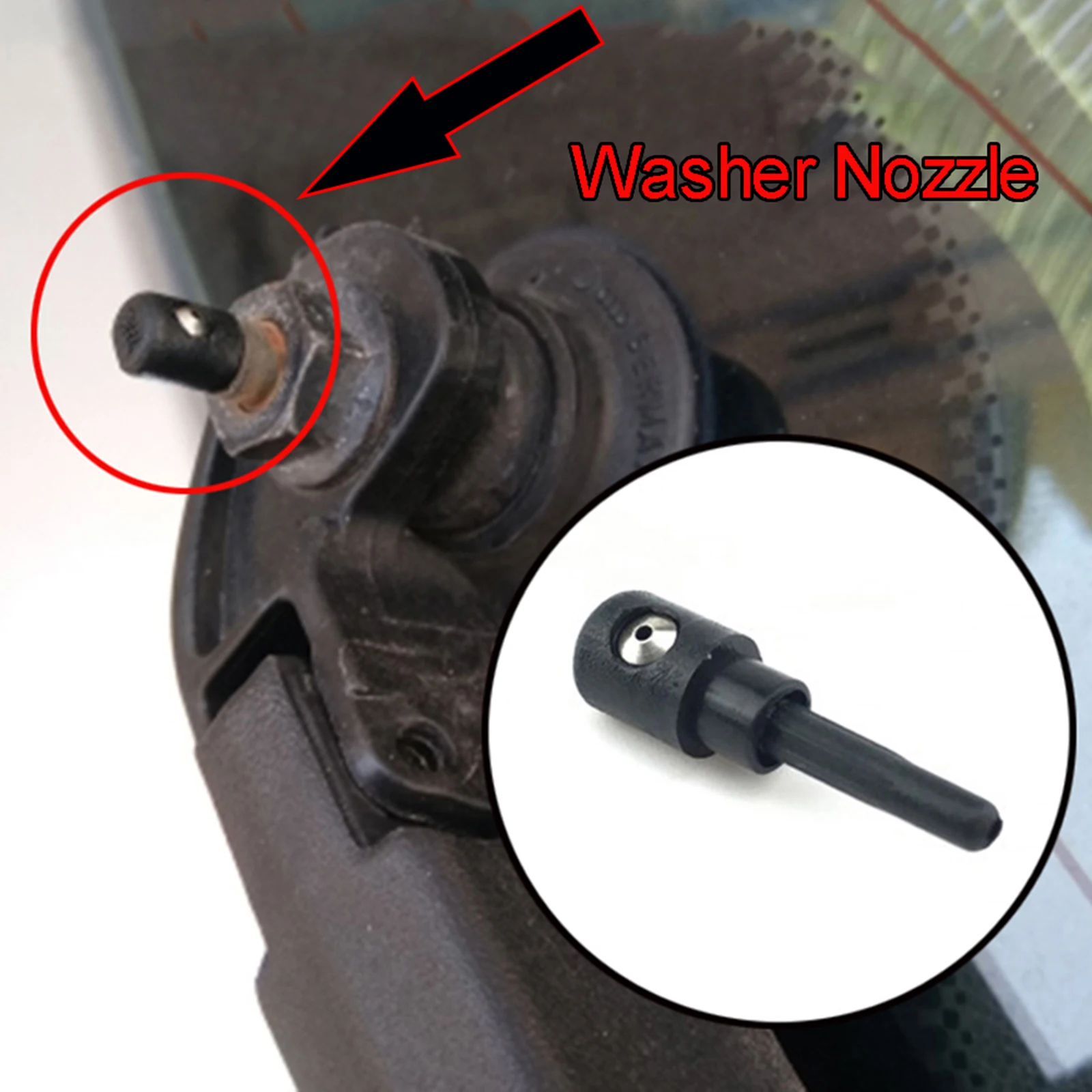 Erick's Wiper Rear Wiper Washer Jet Nozzle For Mini One Cooper S R50 R53 2004 - 2006 Tailgate Window Push Water Sprayer