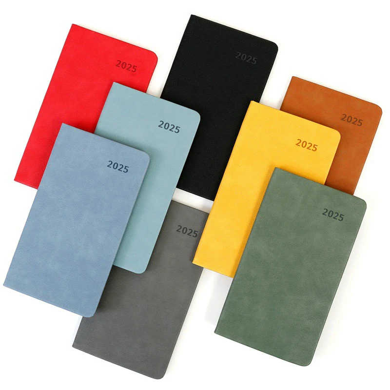 Leather Agenda Monthly Planner Notebook Portable A6 Diary Notepad Journal Office Accessories Mini Pocket Notepad schedule notebook notebook diary journal notebook diary small notebook undated notepad hardcover notebook
