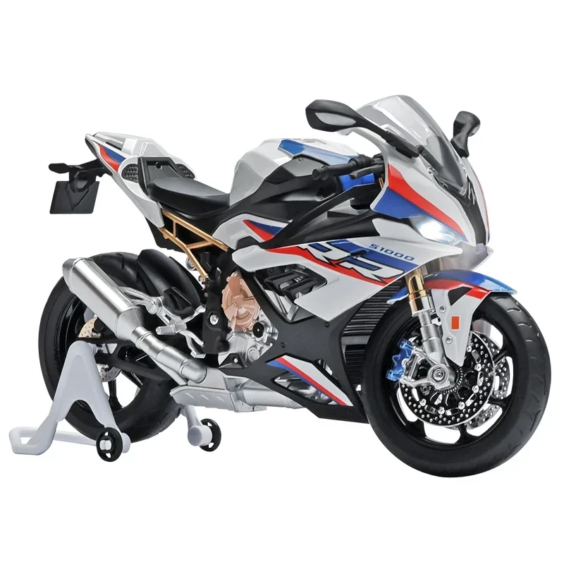 Big Size Diecast Alloy 1:9 Scale BMW S1000RR Motorcycle Model Sound Light Collective Metal Motorbike Toys Kids Boys Toy Gift 3