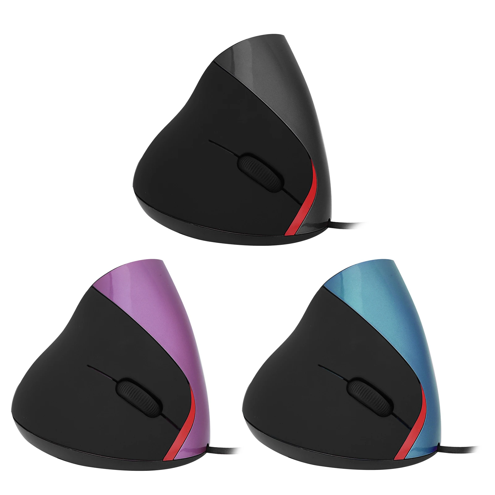 USB Vertical Wired Mouse 1600DPI Ergonomic Design Wrist Rest Gaming For PC Laptop