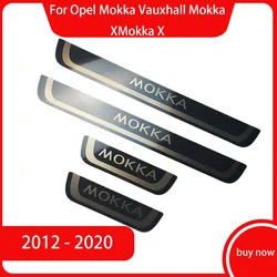 Door Sill Scuff Plate Guard Stainless Steel Kick Pedal Sticker Car Styling Accessories For Opel Mokka Vauxhall mokka X 2012-2020
