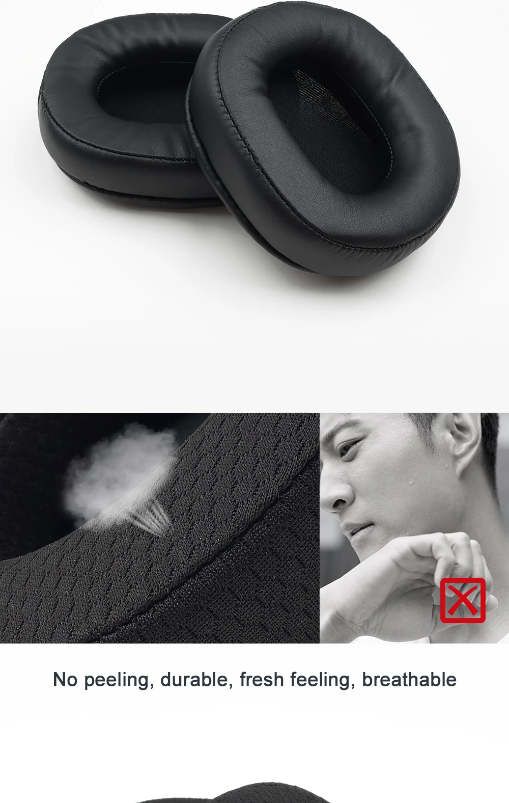 Replaceable For XIBERIA S11DL Ear headphones Earmuffs Covers Sponge Earpads cloth Leather Repair Accessories Soft Ear pads