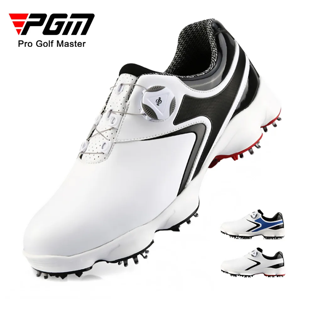 

PGM Golf Shoes Men's Waterproof Breathable Golf Shoes Male Rotating Shoelaces Sports Spiked Sneakers Non-slip Trainers XZ125