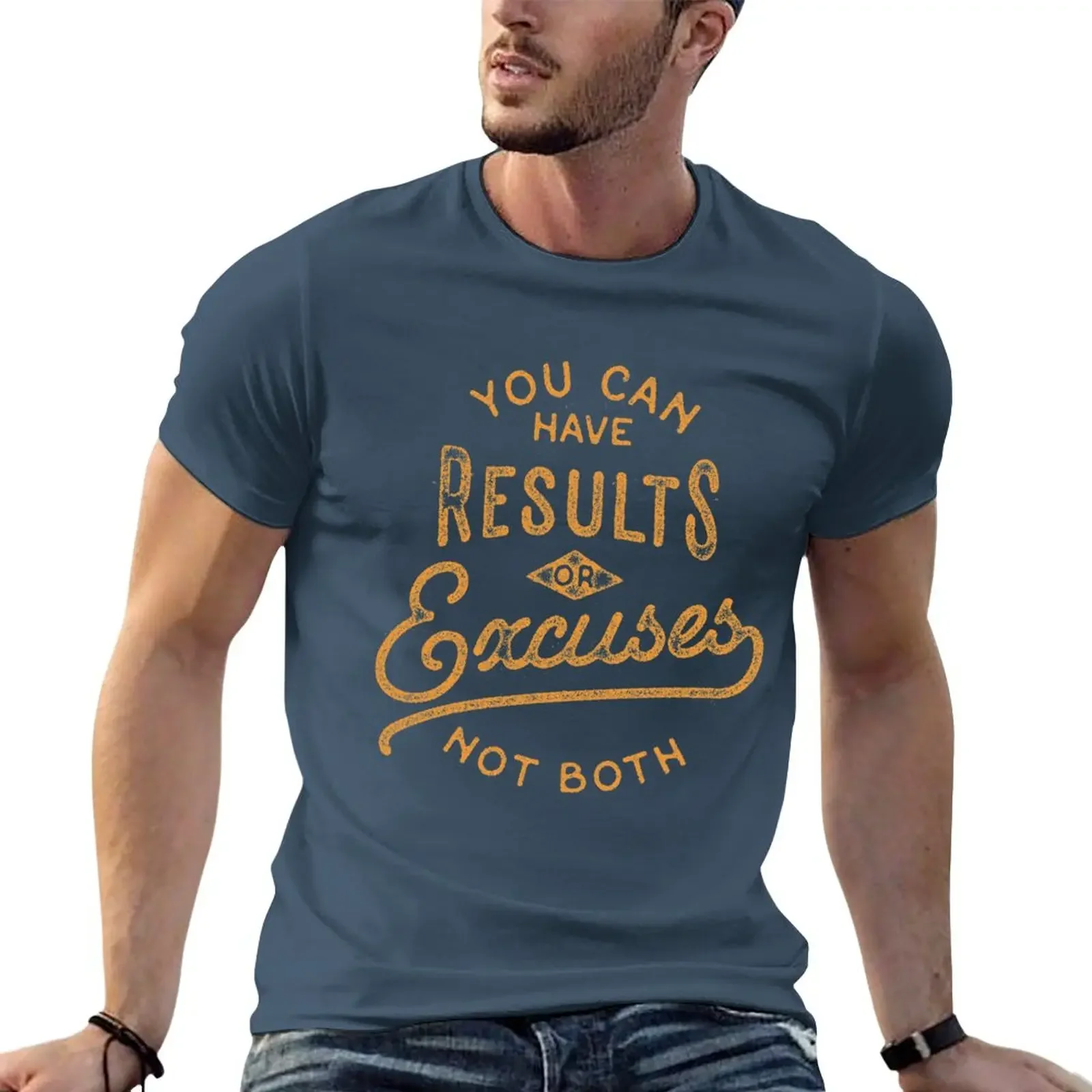 

You Can Have Results Or Excuses Not Both T-Shirt oversized tees quick-drying workout shirts for men