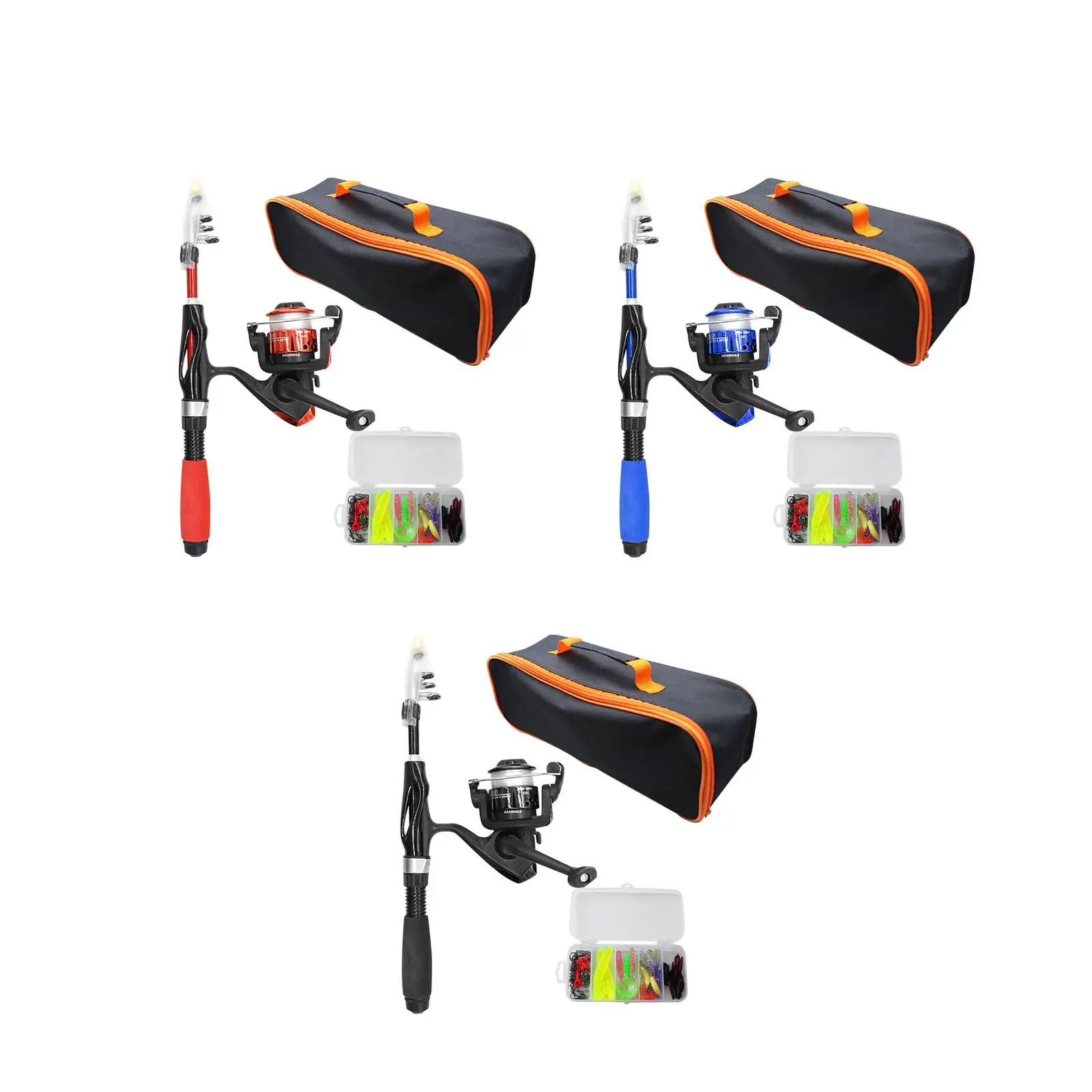 

Fishing Pole Children Starter Kits Child Fishing Rod Complete Set with Lures
