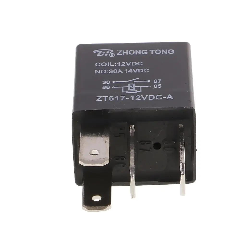 DC 12V 30 AMP Car Automotive Boat Truck 4 Pins SPST Alarm Relay Pack of 10