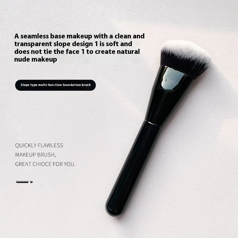 앵글 파운데이션 메이크업 브러쉬, 액체 파운데이션 베이스, 브론저 사이드 디테..