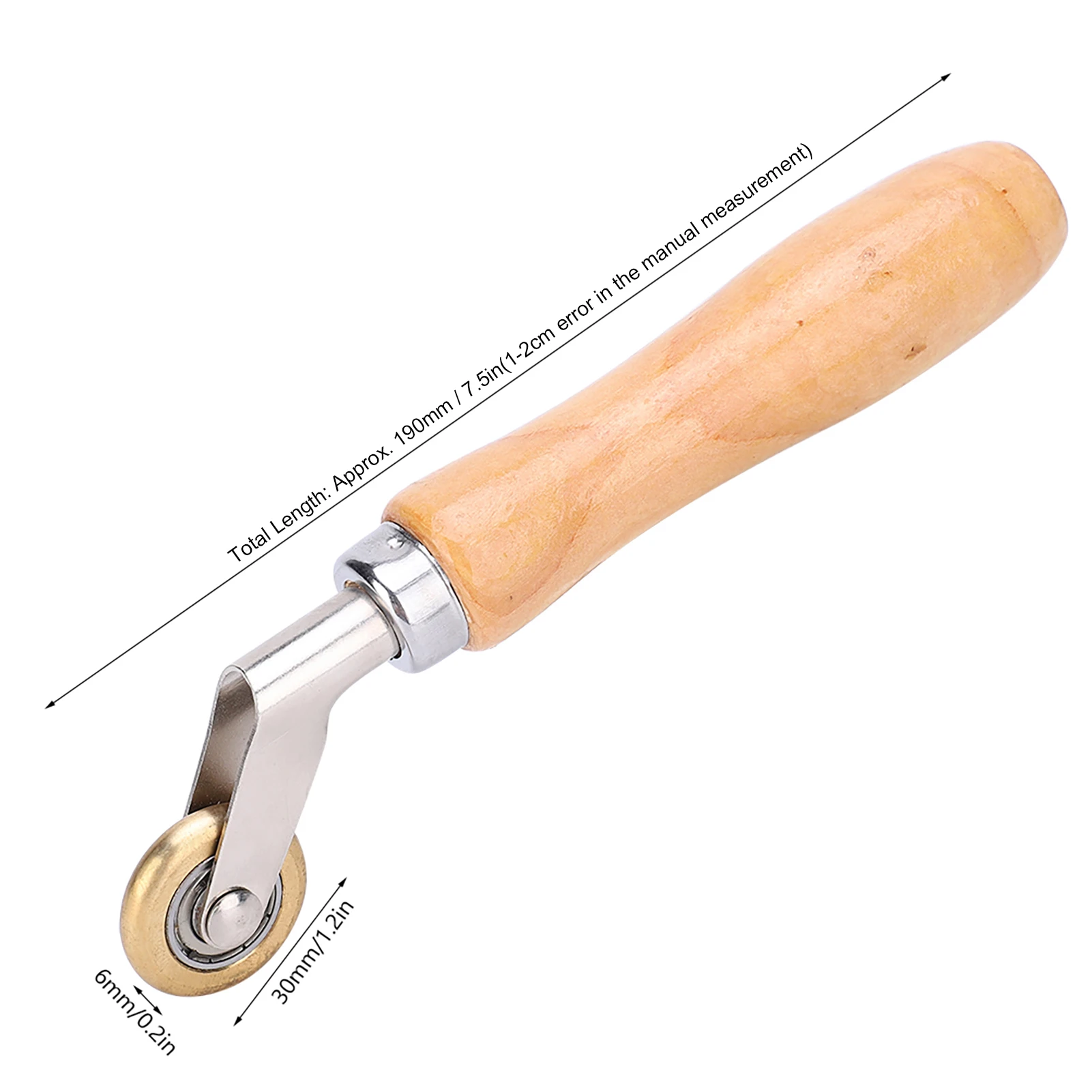 Welding Handheld Roller Hand Held Seam Roller Corner Wallpaper Seam Roller Hand DIY Welding Tool 6mm Brass Press Wheel