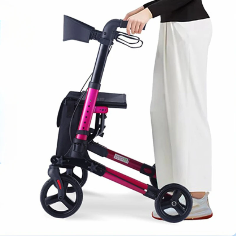 Hand-powered Rehabilitation Walker, Elderly Can Push and Sit Walker, Elderly Walking Walker Wheelchair, Assisted Walking