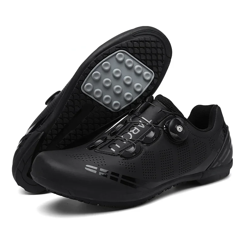Chaussures VTT Autobloquantes Homme - Boucle Rotative, Noir, Tailles EU 37-49