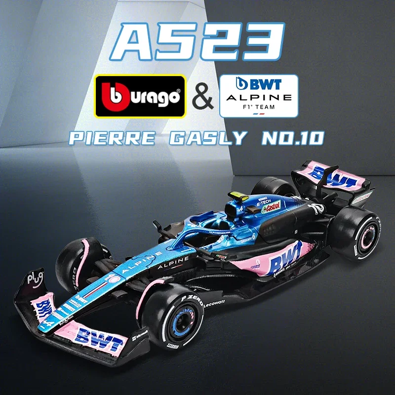 

Bburago 1:43 2023 F1 Alpine A523 #10 Pierre Gasly #31 Esteban Ocon Formula 1 Racing Alloy Diecast Car Model Toy Collectible Gift