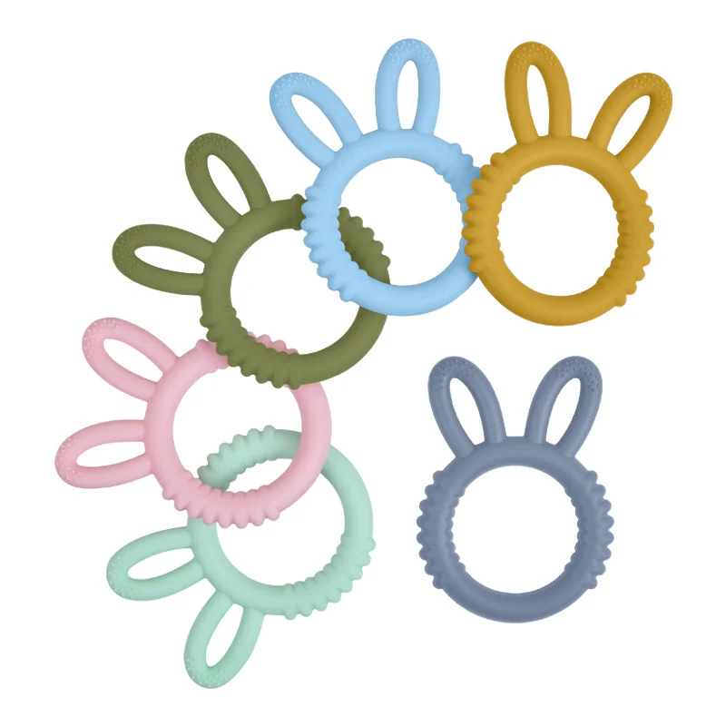 

Baby Teether Health Care Molar Toy Silicone Rabbit Pacifier For Newborn Babies Accessories Grip Sucking Chew Teething Toys Gifts