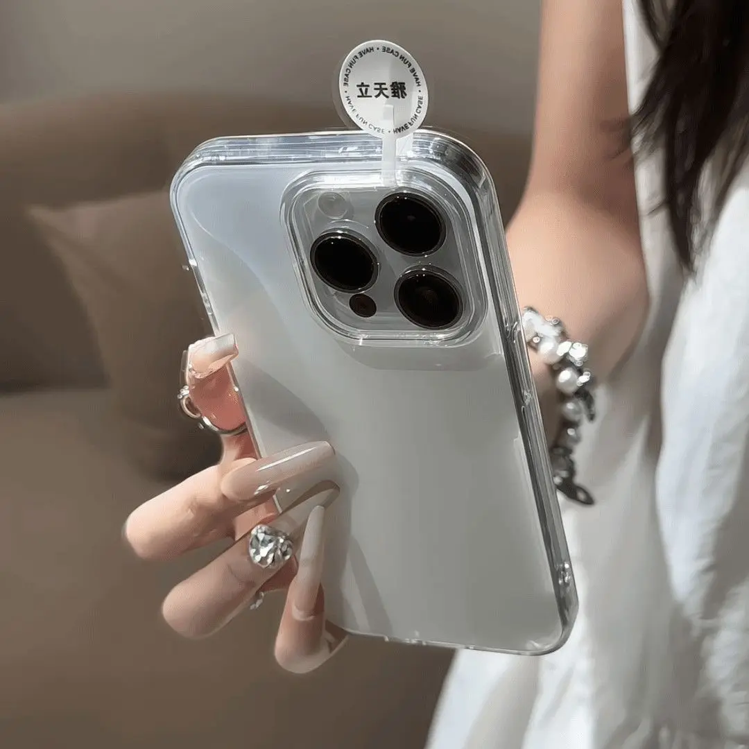 Ins Fresh Four Leaf Clover Korean Creative Cute Phone Case, Y2K Style Cover