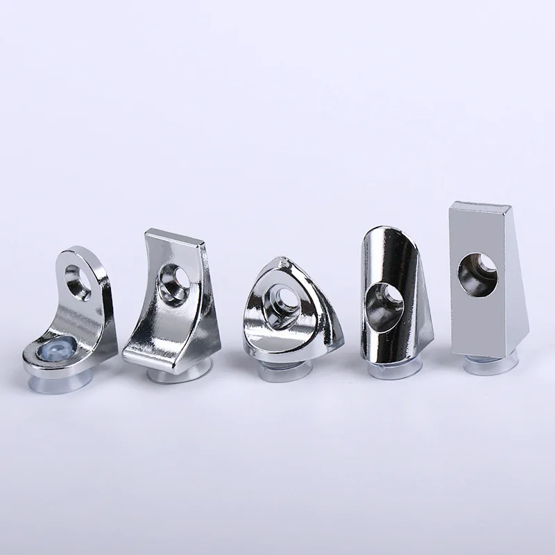 10pcs Zinc-alloy sucker laminate support partition glass figure-7 thickened  right-angle plate support laminate granule support - AliExpress