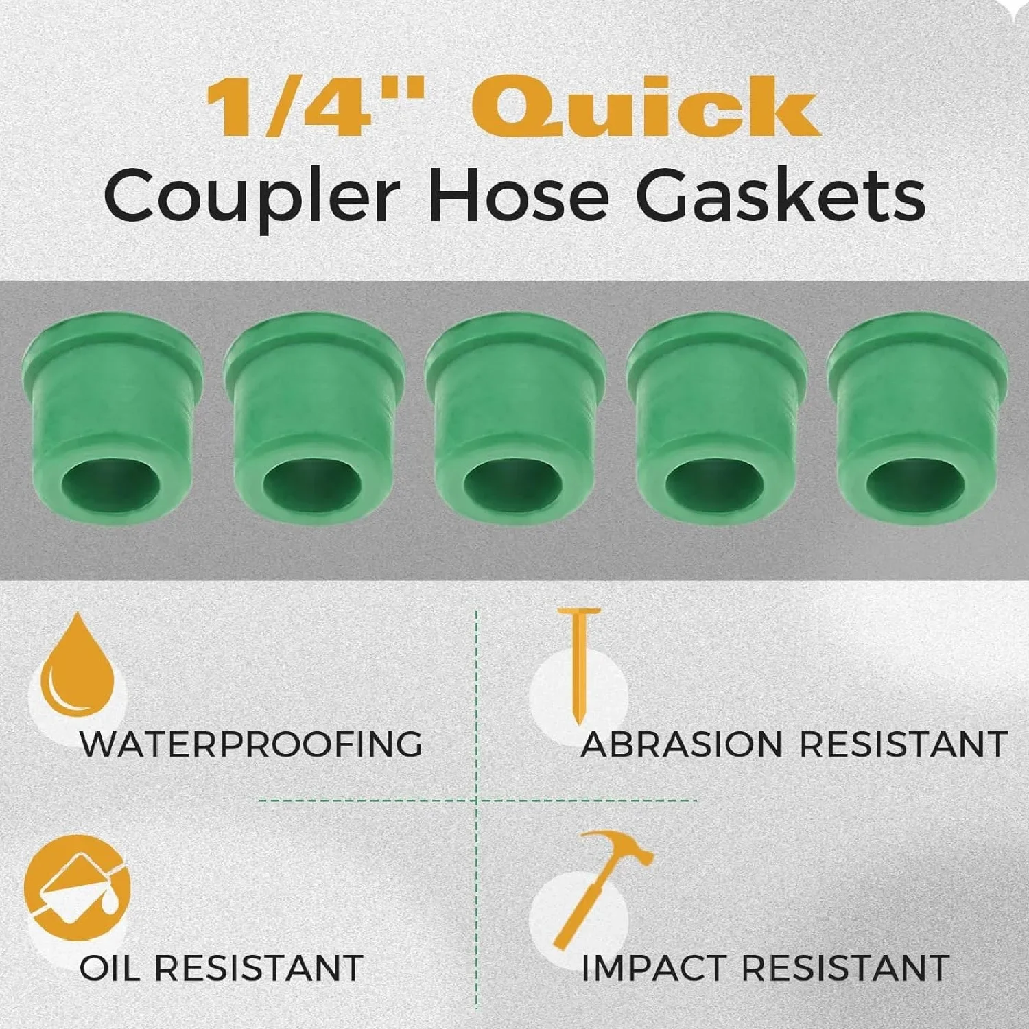 R410A/R134A 1/4 퀵 커플러 충전 가스켓에 맞는 100PCS 고무 가스켓 HVAC 호스 매니 폴드 씰링 O-링 수리 키트 녹색