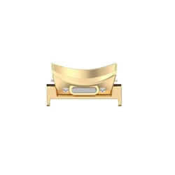 Premium Metal Connector Wristband Strap Adapter for Smartwatches (20/22mm) (Gold - 1PC)