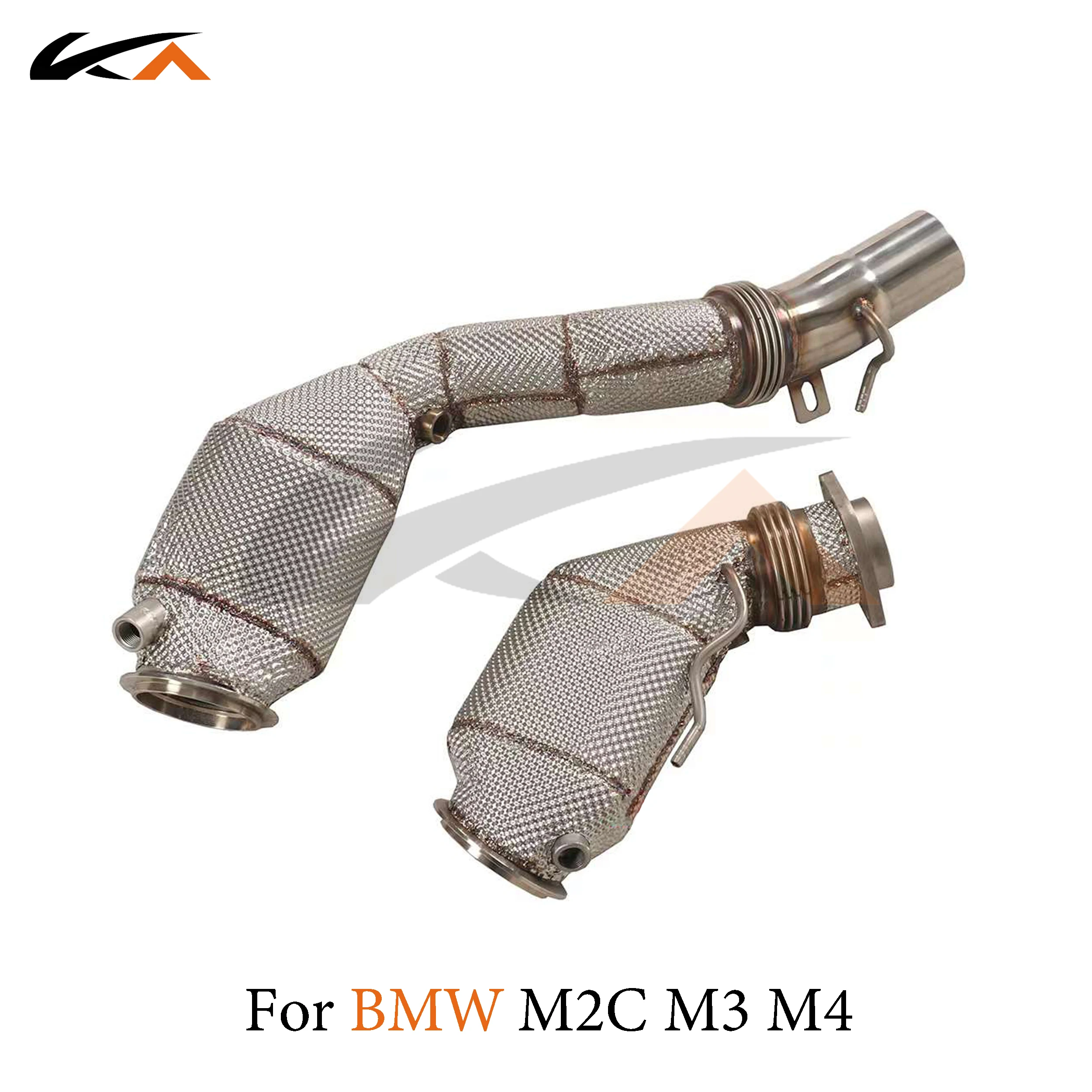 KA 튜닝 다운파이프 배기 스테인리스 스틸 헤더, BMW m2c m3 m4 f8x s55 3.0t 성능, 자동차 부품 열 차폐 촉매