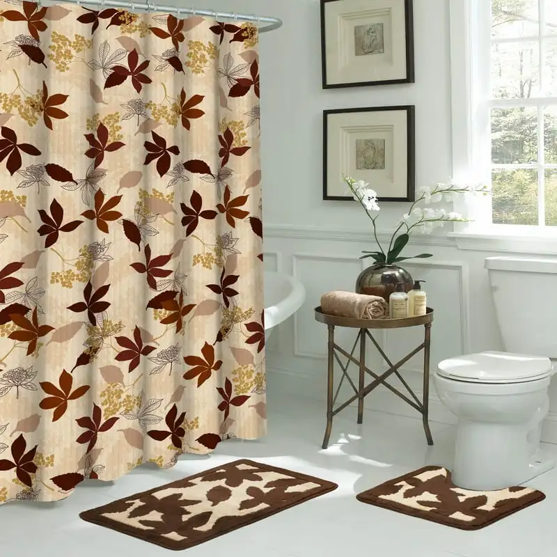 

Floral Polyester Shower Curtain Sets, 72 Barhroom accessories Plainshower cartain Cortina para ducha baño Strawberry shower cur