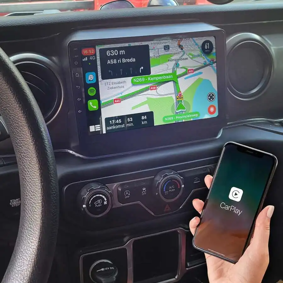 Android 14 AI voz Radio de coche navegación GPS para Jeep Wrangler 4 JL 2018 2019 reproductor de vídeo Multimedia unidad principal estéreo CarPlay 1