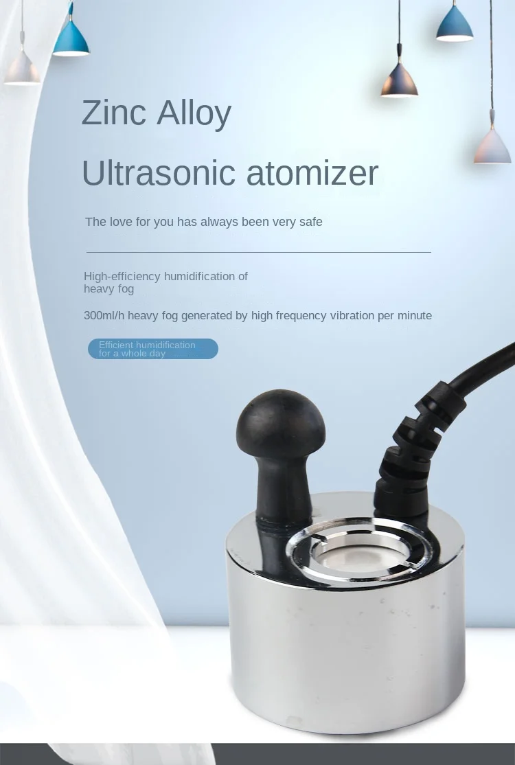 Description Picture 2 of itemDC24V Ultrasonic Humidifier Atomizer Stainless Steel Aquarium Fog Machine Small Rockery Fogger for Bonsai Landscape