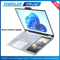 Dual-screen Laptop intel Processor N100 4 Core 4 Thread 3.4GHz 15.6-inch IPS 2K four-sided narrow screen 7-inch IPS Touch screen 1