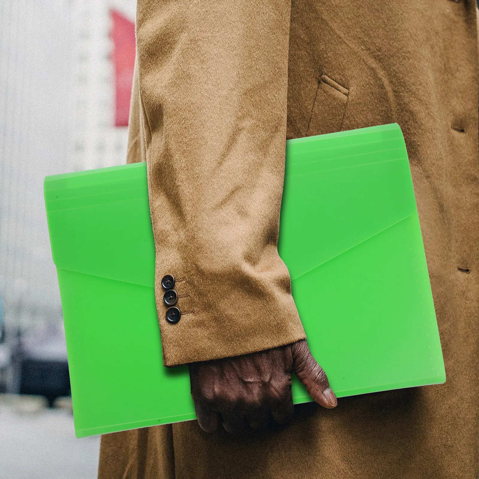 스트랩과 버튼 잠금 장치가 있는 소형 아코디언 파일 정리함 (세금 파일, 계약서, 청구서, 명세서, 휴대용 사무용 파일)