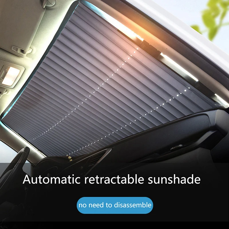 46cmCarWindshieldCurtainRetractableSetFoldingCarSunshadeCover