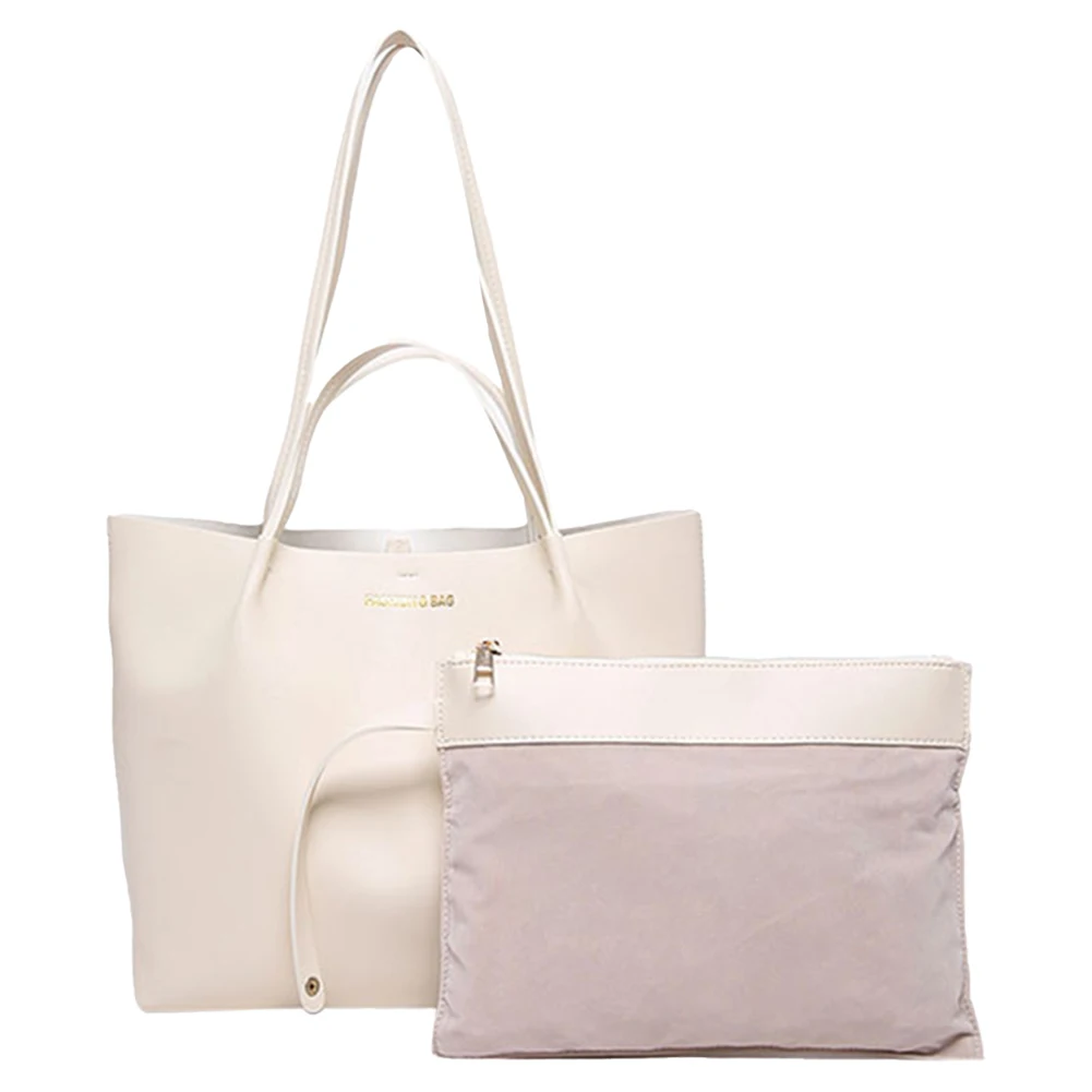 Women PU Shoulder Bag Fashion Carrying Bag Large Capacity Stylish Single Shoulder Bag with Pouch Chic Hobo Bag Simple Work Bag