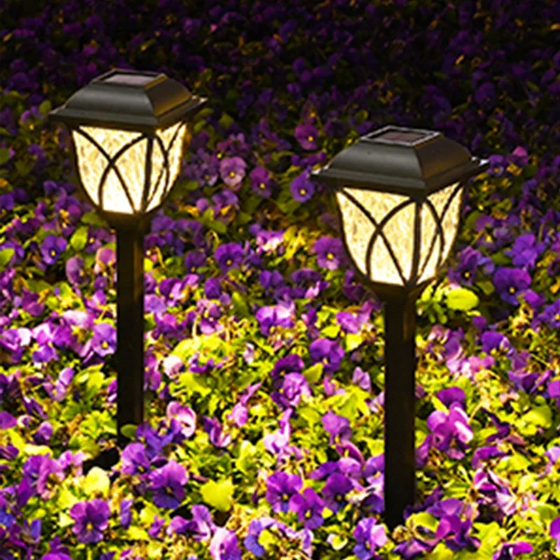 1-8 Pack Solar Yard Lights Bright Lawn Lights Outdoor Waterproof Led Solar Pathway Landscape Path