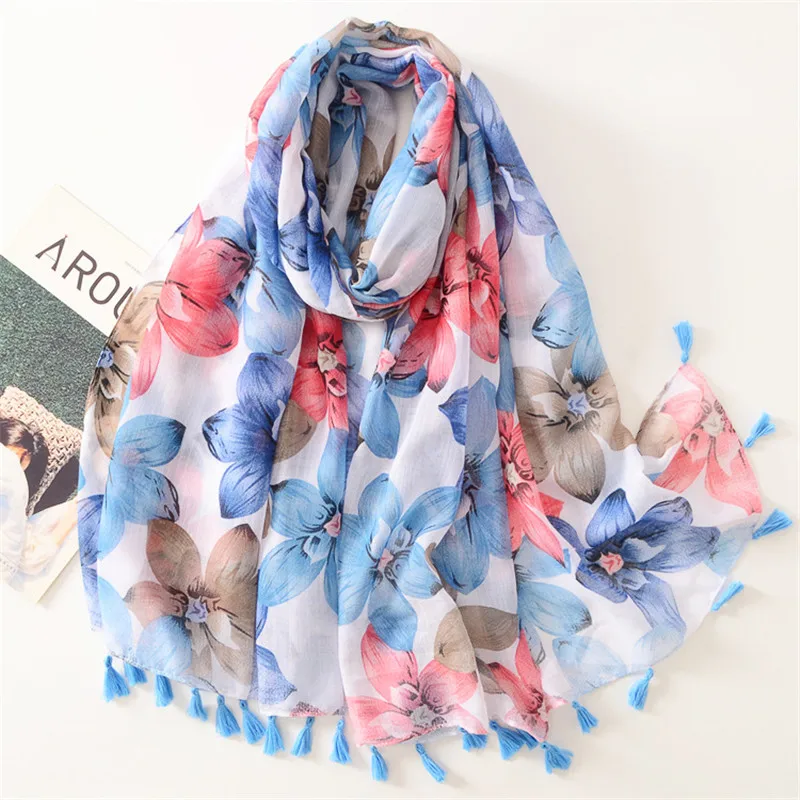 1pc Women's Butterfly Design Faux Cashmere Scarf Shawl, Autumn