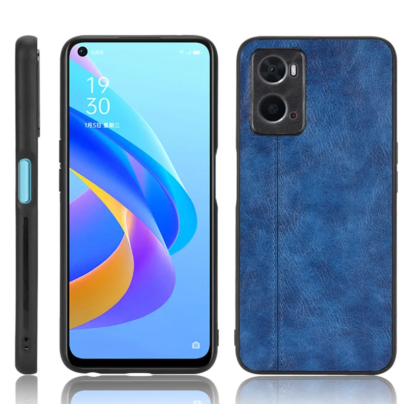 Oppo A76 4G Cph2375 Custodia Rigida In Pelle Pu Cover Posteriore Per Oppo A76 4G Oppoa76 Cph2375 Cover Antiurto Posteriore In Pelle