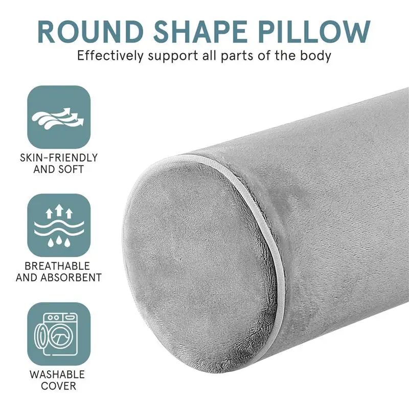 NEW Memory Cotton Cylindrical Cervical Neck Roll Pillow Sleeping Round Pillow Adult Neck For Men And Women 4