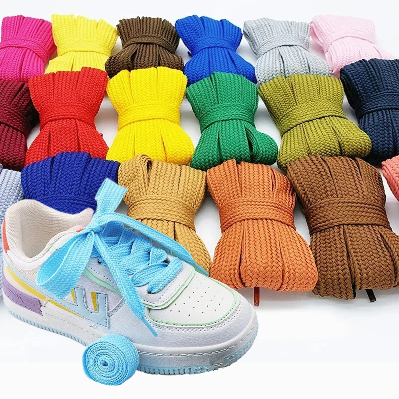 1 paar 2CM Neue Modische Baumwolle Seil Flache Schnürsenkel Casual Turnschuhe Klassische Schnürsenkel Männer Frauen Mode Schuhe Zubehör