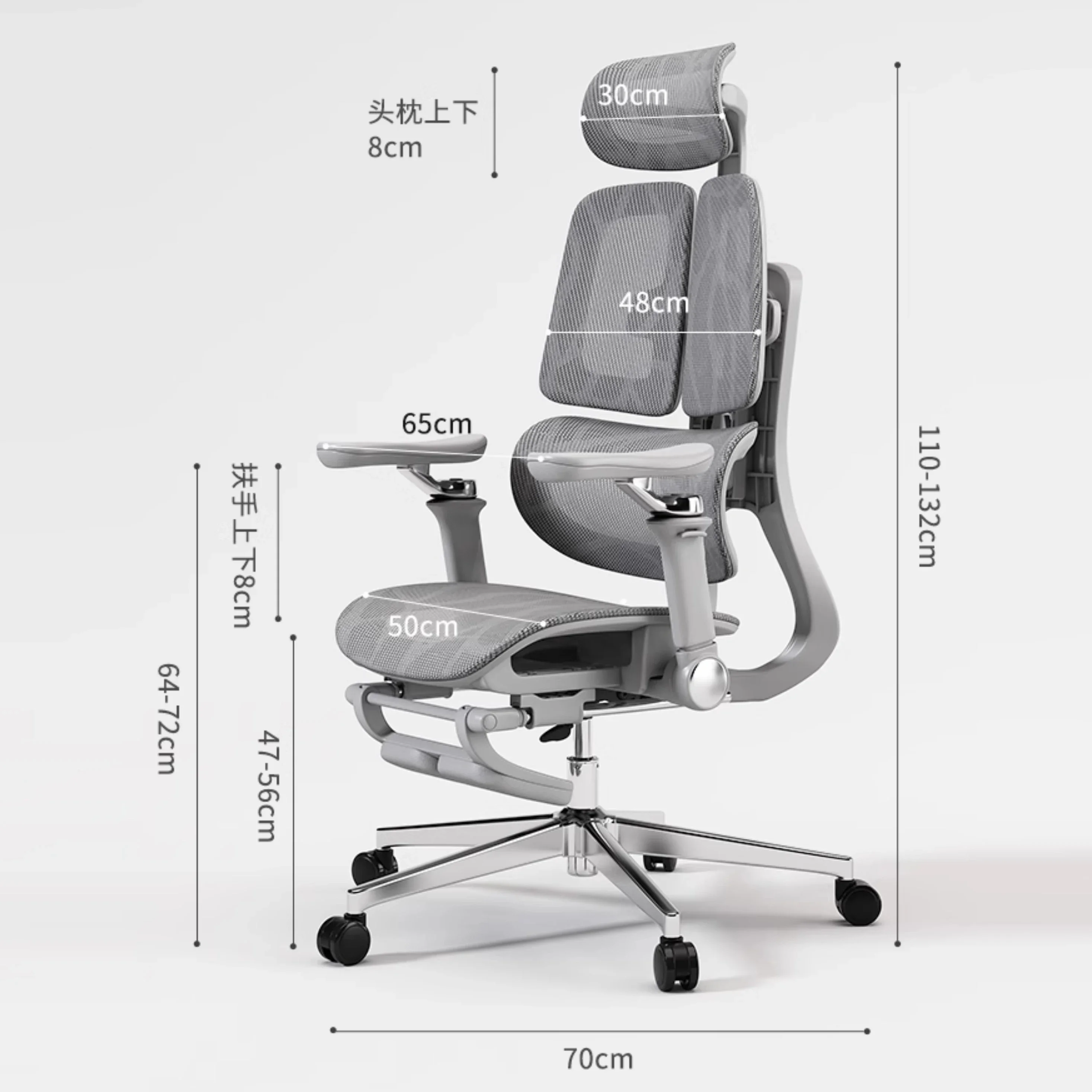 Sedia da ufficio ergonomica con supporto lombare Sedia da gioco per esterni per uso domestico Sedia per computer domestico - immagine 2