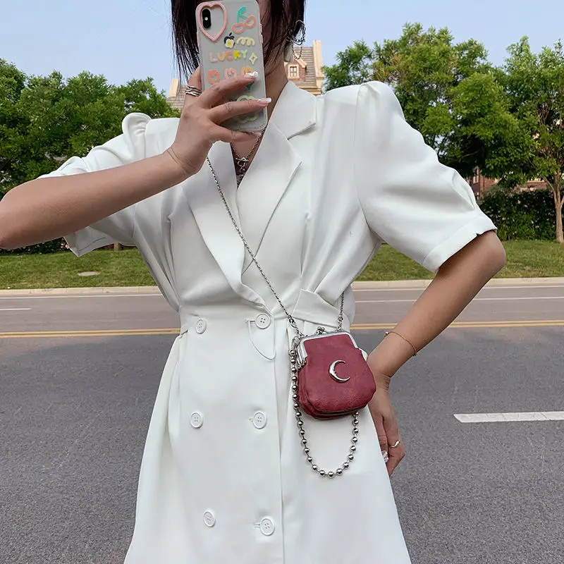 Fashion Chain Women Messenger Bags Girls Female Coin Purse Crossbody Bag Handbags PU Leather Ladies Small Clip Shoulder Bag