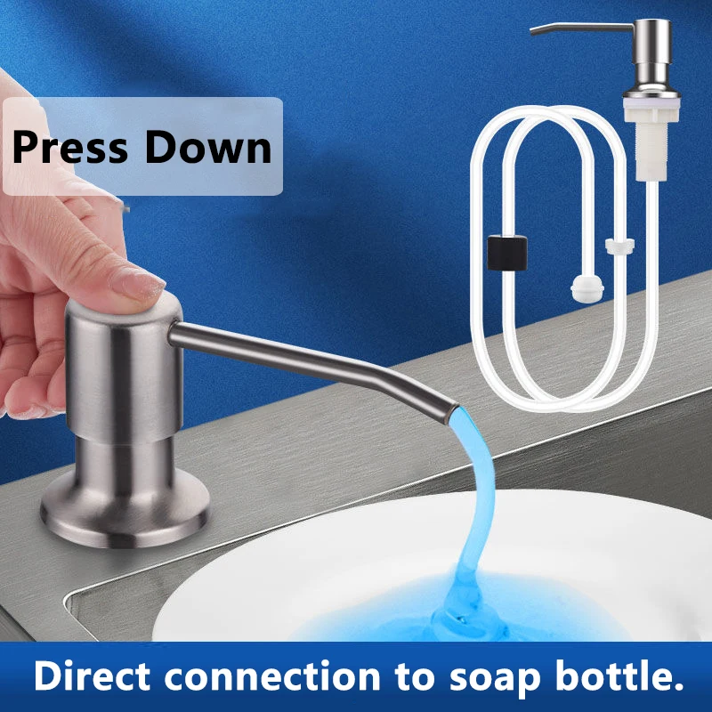 Soap Dispenser For Kitchen Sink brushed Nickel , Built In Design