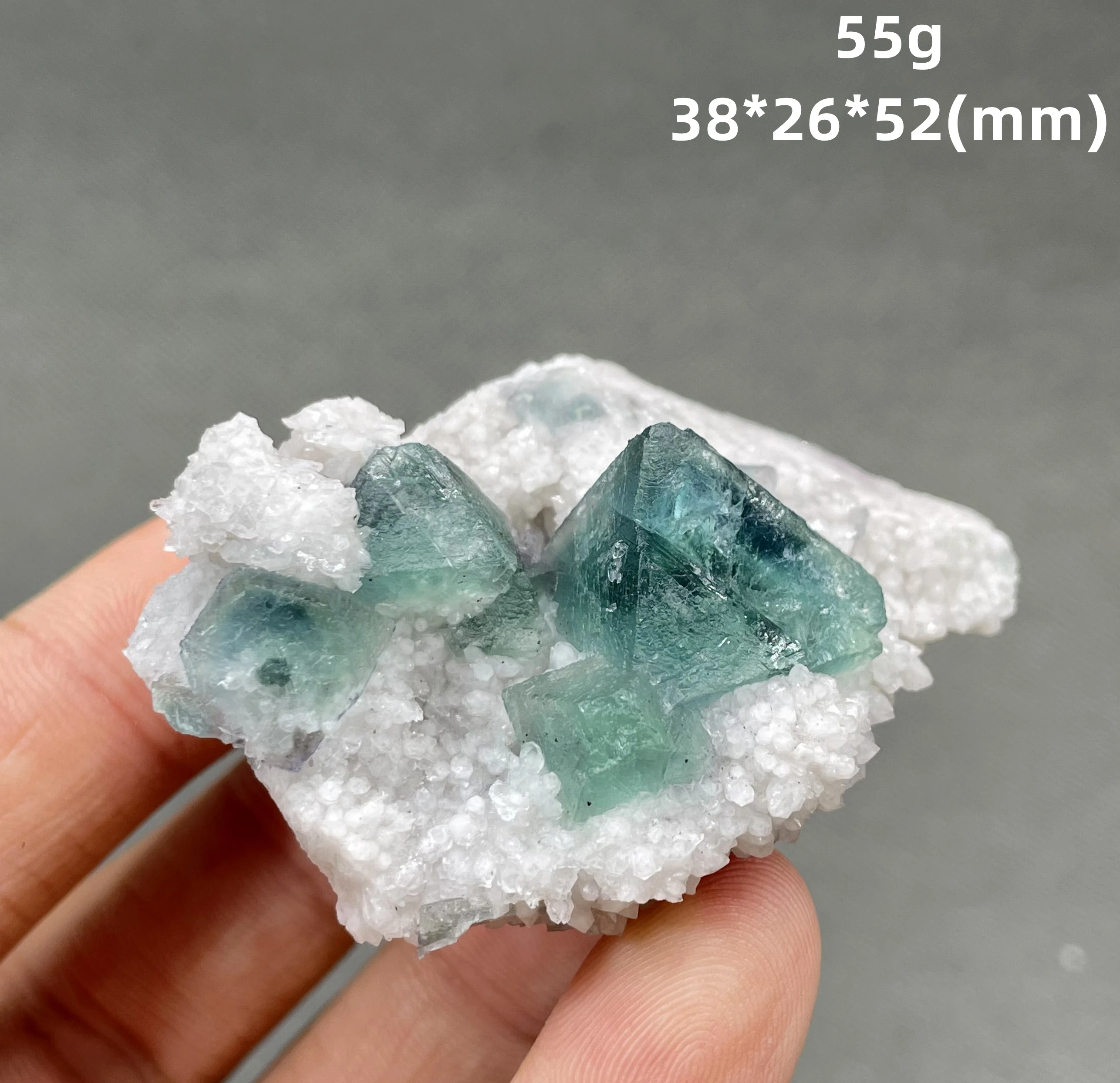 Natural rare Zhejiang octahedral fluorite mineral specimen + healing quartz crystals and stones rock gemstone 6