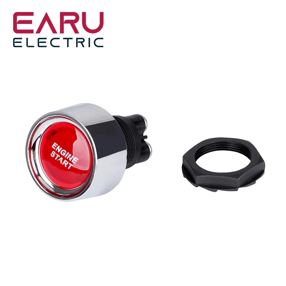 Universal Keyless Push Button Ignition Starter Switch – 12V 50A 3-Pin SPST Momentary