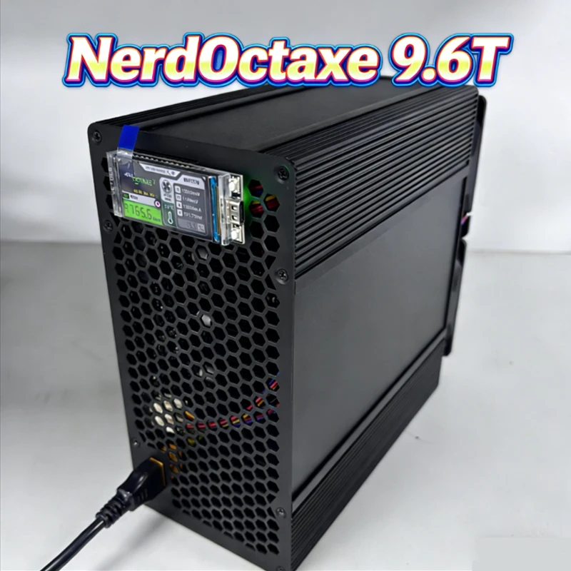 2025 Nouveau Bitaxe Nerd OCTAXE refroidissement par air 9.6TH/s pouvoir informatique Bitcoin Miner Nerd Octaxe