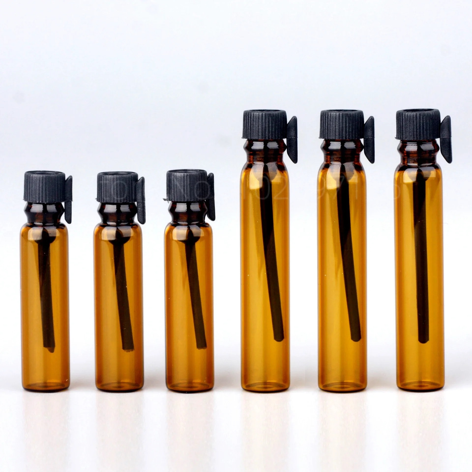 Glass Dropper Bottle Transparent Mini 1ml 2ml Stick Essential Oil with Inner Stopper Sample Trial Use Perfume Sub Bottles Empty glass test tube 50 pcs lot glass bottle 17 22 80mm cork stopper mini bottles small diy jars wedding decorative vials