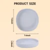 2PCS Whisker-Friendly Silicone Cat Plates, Wide Shallow Pet Bowls, Non-Spill Feeding Dish for Dry Wet Food 5