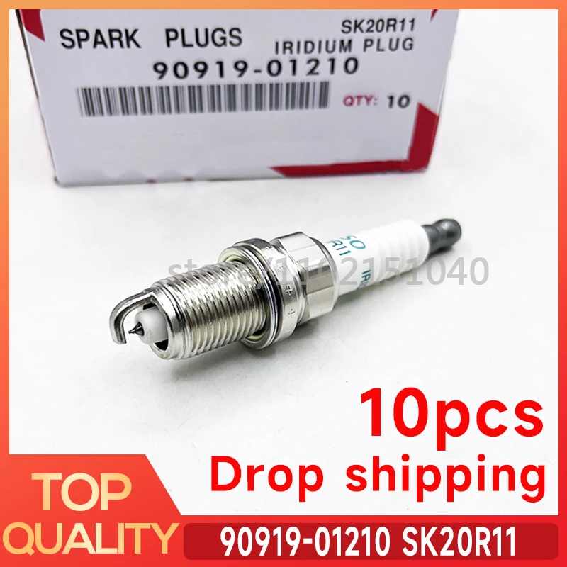 

10 шт. SK20R11 90919-01210 иридиевая Свеча зажигания для Toyota Camry Lexus 4.7L/V8 Scion RAV4 Tundra SK20R-11 9091901210 90919 01210
