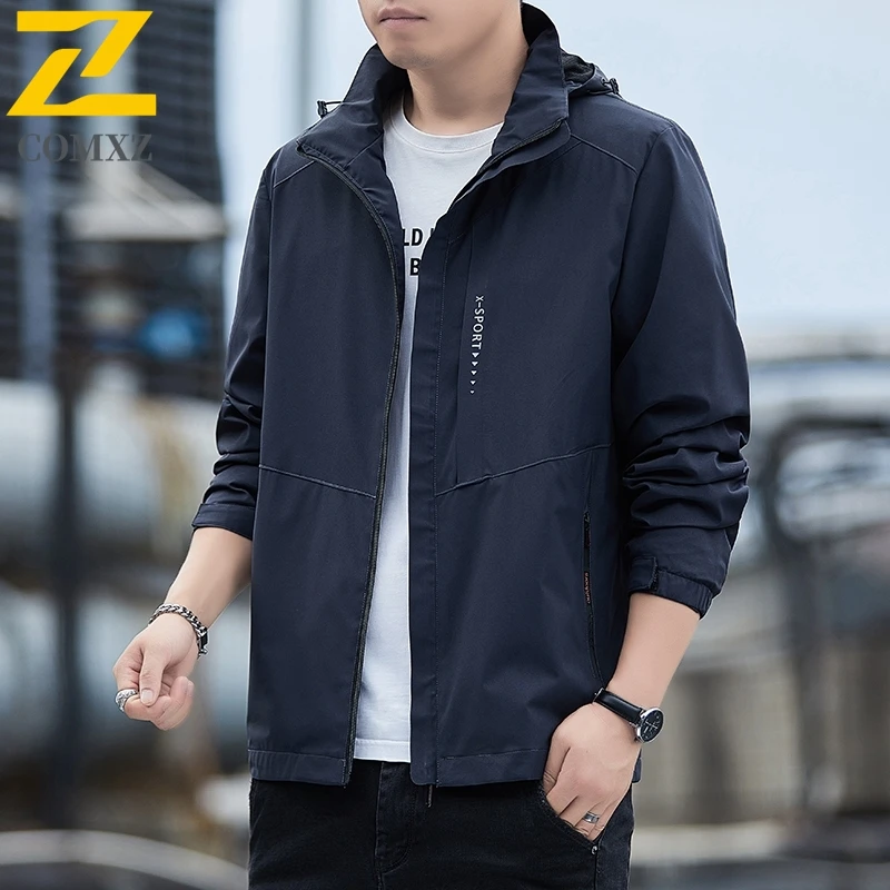 COMXZ Youth Windbreaker Autumn Waterproof Windproof Mountain Jacket with Fleece Lining for Camping Fishing Teen Outdoor Coat