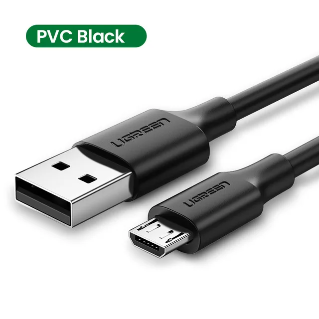 UC-020-MICRO, Cavo USB corto - Micro USB Quick Charge 3.0, 30cm, Trasferimento dati, Android Auto