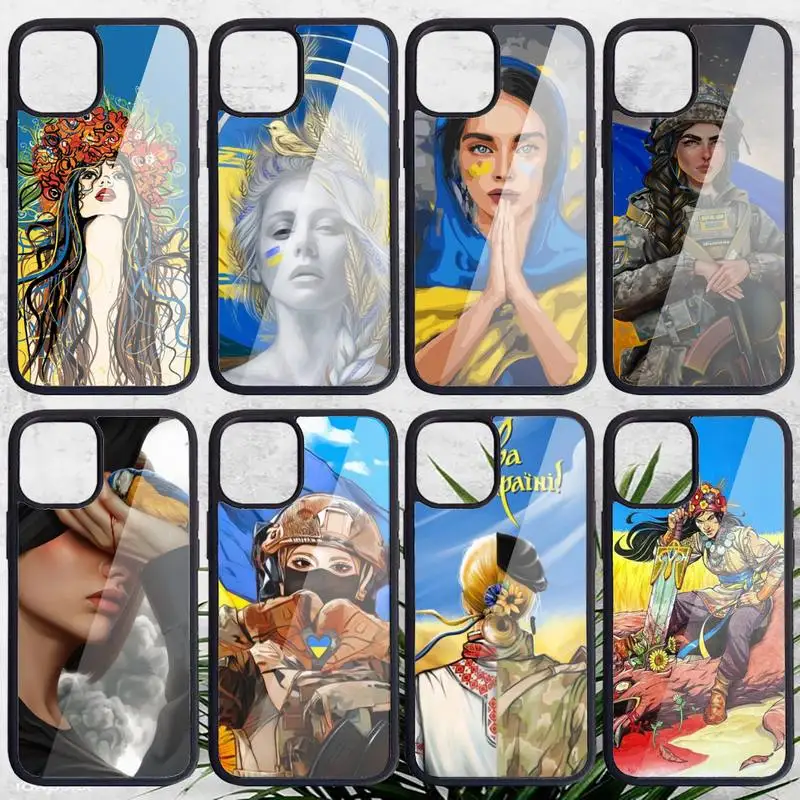 

Ukraine girl Ukraine Flag Phone Case PC for iPhone 11 12 13 pro XS MAX 8 7 6 6S Plus X XR Luxury shell funda