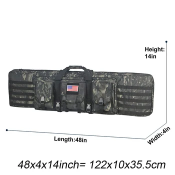 81 97 106 122cm Tactical Gun Bag - Double Rifle Case - Molle Rifle Bag - Sniper Airsoft Gun Case - Backpack Hunting Gun Holster 4