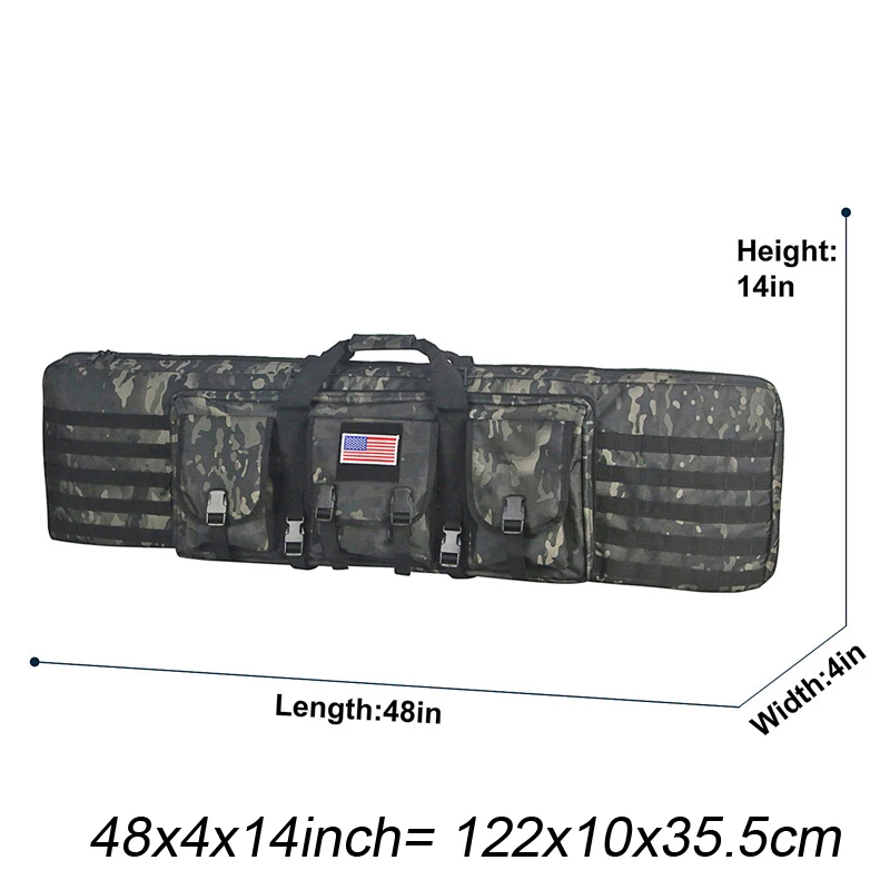 81 97 106 122cm Tactical Gun Bag Double Rifle Case  Molle Rifle Bag Sniper Airsoft Gun Case Backpack Hunting Gun Holster 4