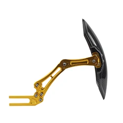 Enhanced Carbon Fiber Adjustable Motorcycle Wheel Fender - Universal Fit for Scooters and Enduro Bikes (Gold)