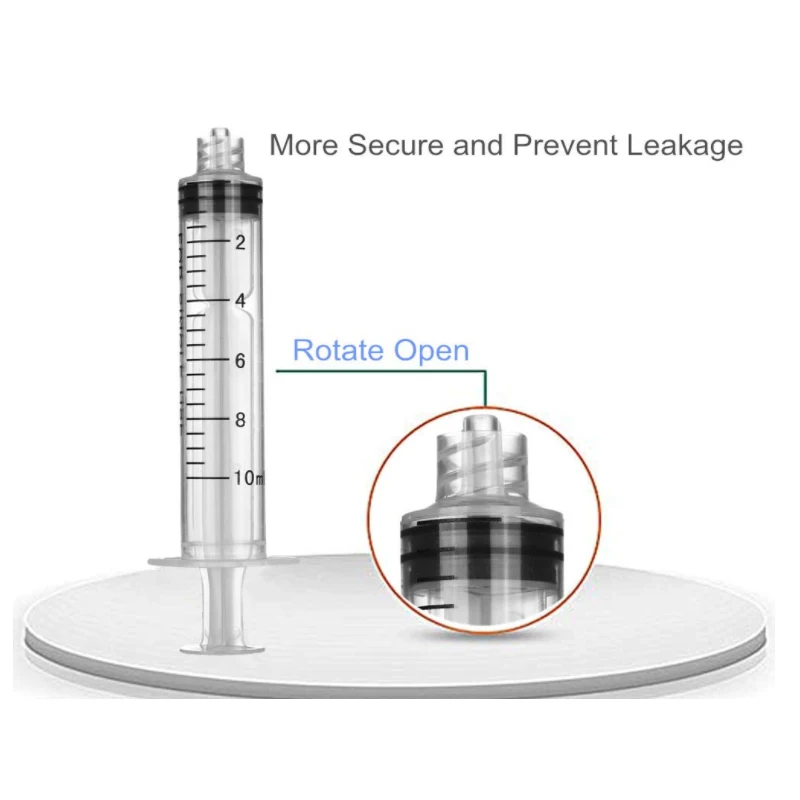 5-12pc 3-20ml Capacity Syringe Crimp Sealed with Blunt Needle Tips & Caps Transparent Syringes For Industrial Glue Oil Ink Usage